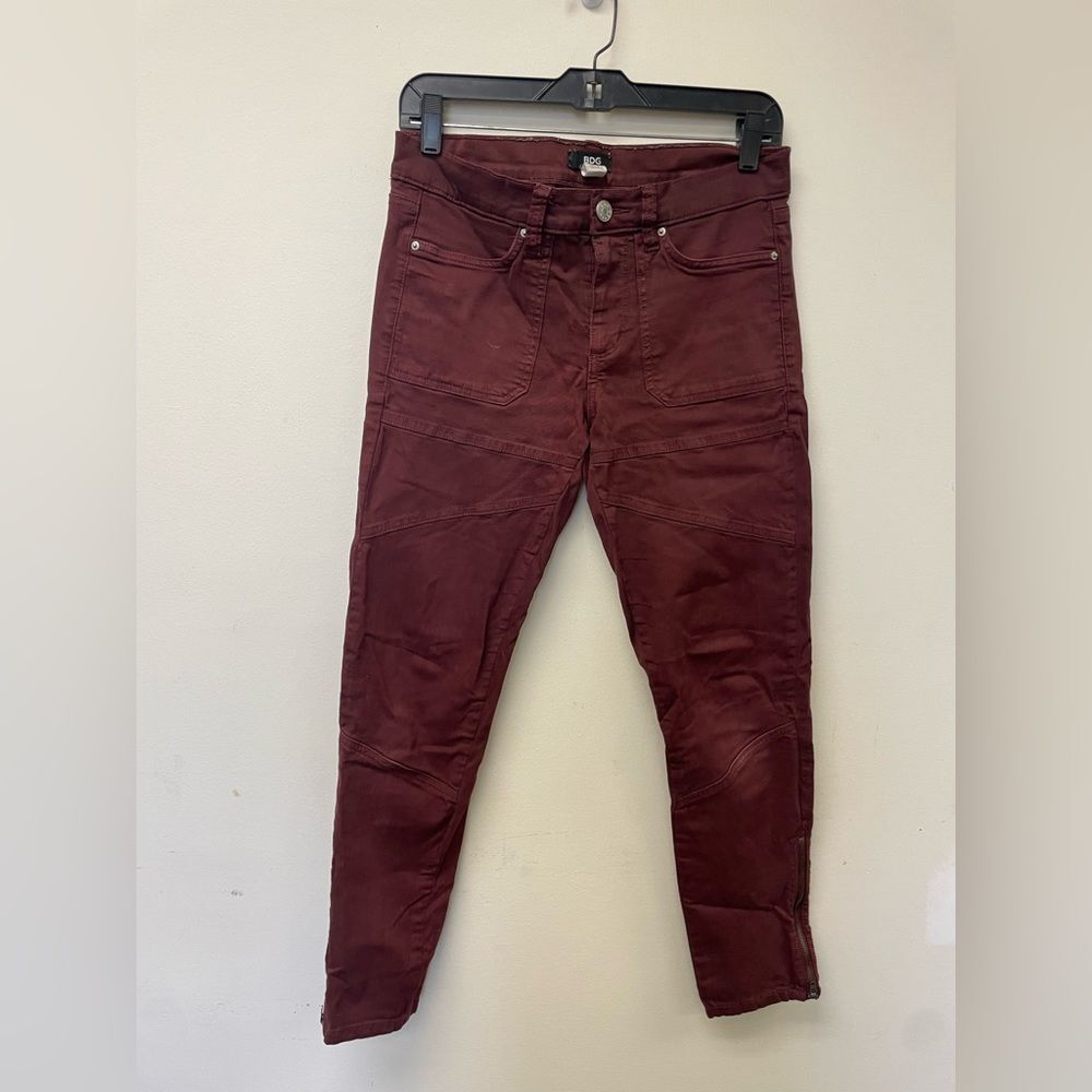 BDG Urban Outfitters Purple Jefferson Skinny Low Rise Moto Pant SZ 27